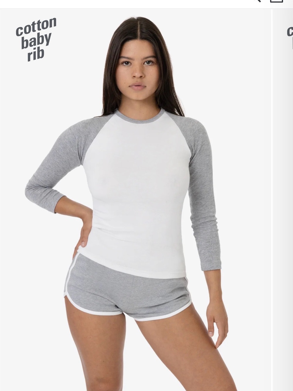 Los Angeles Apparel Baby Rib Long Sleeve Raglan